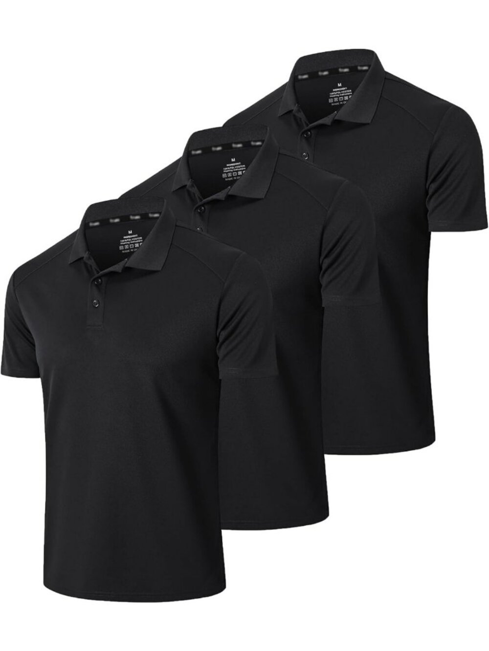 Men's Athletic Short Sleeve Polo Shirt - 1/3 Pack Golf Tee, Casual Wear